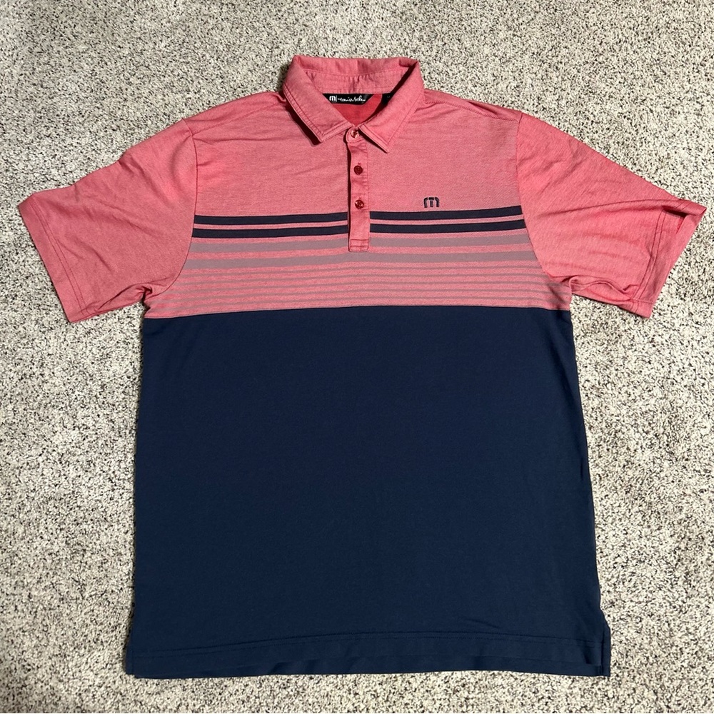 Travis Mathew Short Sleeve Pull Over Polo Size Medium